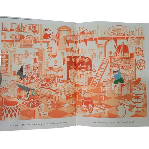 Lost house seek and find colorfull oversize grandpa grandchild hard back book - Picture 7 of 8